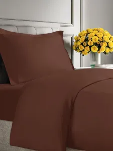 Комплект постельного белья из высококачественной микрофибры Cgk Unlimited, коричневый