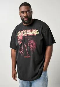 Футболка с коротким рукавом в винтажном стиле с эффектом свечения Sthuge, Black