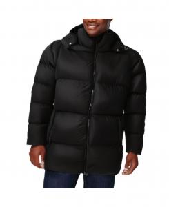 Стеганая куртка-пуховик в стиле хипстер больших размеров для высоких и крупных мужчин KingSize, Black