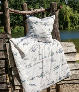 Комплект постельного белья Janine Design Mako-Satin Moments 98101 Цвет морской синий Размер 135x200 + 80x80 см Original Janine