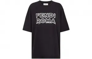 Футболка женская черная FENDI SS23