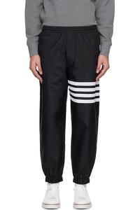 Блестящие спортивные брюки из рипстопа с четырьмя полосами Thom Browne, черный