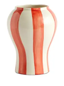 Керамическая ваза sobremesa в полоску, 22х19х19 см, Hay, красный