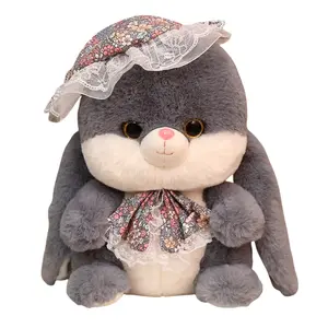 Пасторальный кролик плюшевая игрушка высота 25см/35см/48см Howard, серый