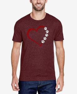 Мужская футболка Meow Heart Premium Blend с надписью LA Pop Art, Burgundy