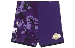 Шорты Bape X Nba Style Ape Face Camo Milwaukee Bucks Aape, фиолетовый