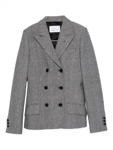 Пиджак с шевронным узором Manuel Ritz, черный