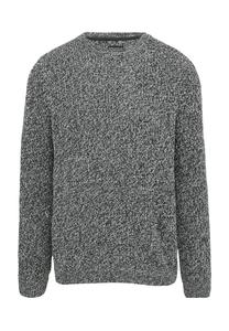 Вязаный свитер с ребристыми манжетами Qs, белый