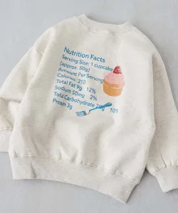 Devil Lab Sweets Толстовка с флисовой подкладкой и крупным силуэтным принтом, 25AW Devirock, цвет 008-Cupcake-Oatmeal