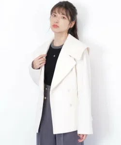 Короткое пальто с пуговицами и большим воротником Jill By Jill Stuart, цвет Ecru