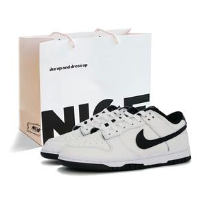 Nike Кроссовки для скейтбординга Dunk Oreo с антискользящим покрытием, износостойкие, унисекс, черно-белые