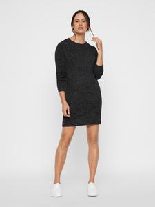 Длинное платье Vero Moda Strick Meliert Basic Langarm VMDOFFY, черный