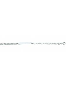 Adeliás Браслет Фигаро из серебра 925 пробы, 19 см, диаметр 3,8 мм