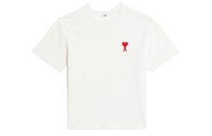 AMI Paris Футболка с вышитым логотипом Ami De Coeur Amiparis, белый