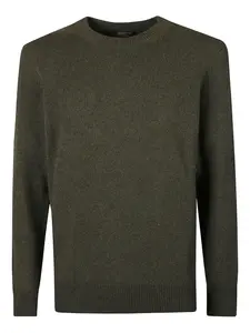 Вязаный джемпер с круглым вырезом Aragona, зеленый