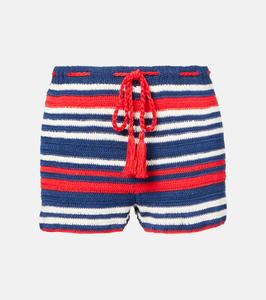 Хлопковые шорты крючком Anna Kosturova, Red Navy Cream