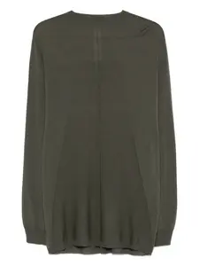 Шерстяной джемпер со вставками Rick Owens, зеленый