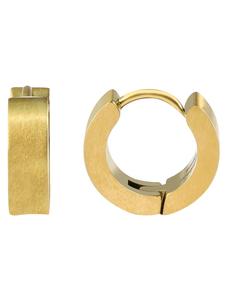 Adeliás Серьги унисекс - серьги-кольца из нержавеющей стали в золотом исполнении