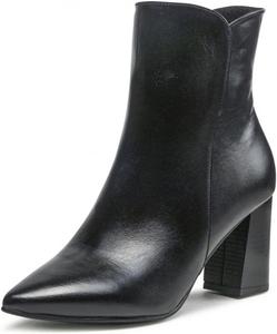 Женские ботильоны FOWT с заостренным носком и высокой массивной подошвой, боковая молния, модные праздничные туфли, размеры США 4-15, Black