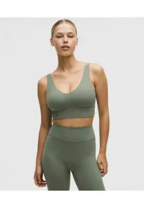 Спортивный бюстгальтер focuser с v-образным вырезом, чашками c/d и высокой степенью поддержки. Lululemon, Willow Leaf-