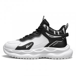 Амортизирующие, увеличивающие высоту, износостойкие, массивные кроссовки для мужчин WARRIOR, White Black