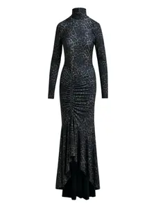 Платье макси Ibys асимметричного кроя со сборками Essentiel Antwerp, черный