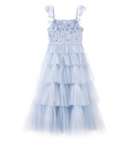 Платье из тюля Amira с многоярусной отделкой и декором Tutu Du Monde, Bluebell
