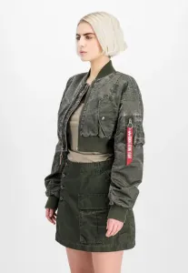Винтажная укороченная куртка-бомбер Alpha Industries, Dark Olive