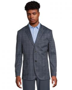 Мужской пиджак в клетку Johnston & Murphy Unlined Plaid, Navy Plaid