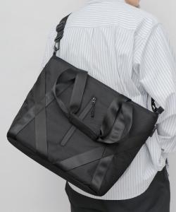 Сумка-тоут, сумка через плечо, двусторонняя, водоотталкивающая, деловая, черная, Noir, NoiR