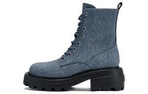 Женские ботинки DAPHNE Martin джинсовые на каблуке, синий