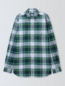 Прямого кроя оксфордская рубашка в клетку Big & Tall из хлопка Ralph Lauren, 5535 Green/Blue Mult