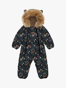 Детский стеганый комбинезон с меховой отделкой Toastie, Midnight Floral
