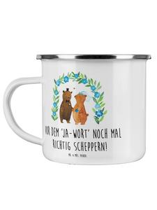 Белая кружка для мальчишника с надписью Mr. & Mrs. Panda