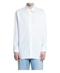 Рубашка в полоску с двойным воротником Recto, синий