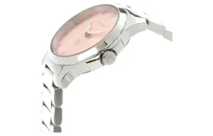 GUCCI G Timeless Collection наручные часы кварцевый механизм браслет из нержавеющей стали 27 мм розовый циферблат женские часы