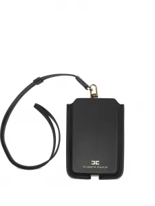 Чехол для телефона среднего размера с логотипом Elisabetta Franchi, черный