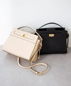 Сумка на плечо квадратной формы с ременным креплением Suite, цвет Ivory [002]