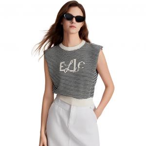 Трикотажный свитер с круглым вырезом для женщин Moderate Others ELLE, черный