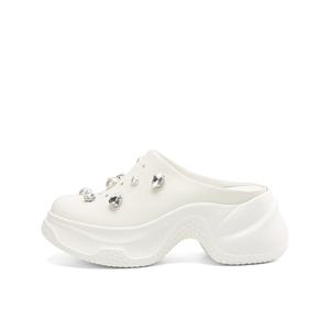 BOERDIQI Клоги женские с белой овчиной на стельке, цвет White Sheepskin Insole