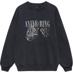 Свитшот Spencer с леопардовым принтом Anine Bing, черный