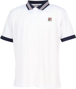 Мужская поло-рубашка Fila TENNIS с коротким рукавом, влагоотводящая, быстросохнущая, с защитой от УФ-излучения, EM0263, белый