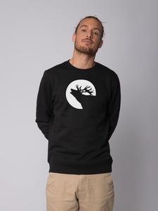 Толстовка wat? Apparel Röhrender Hirsch, черный