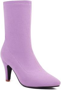 Модные женские ботильоны Joojaky с заостренным носком, на шпильке, однотонные, носочные, Violett
