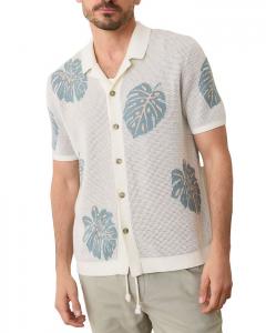 Эшер вязаная кемп-рубашка Marine Layer, слоновая кость/кремовый