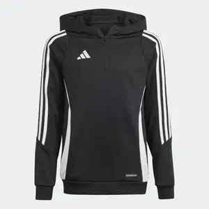 Детская толстовка с капюшоном Adidas Tiro 24, черный/белый