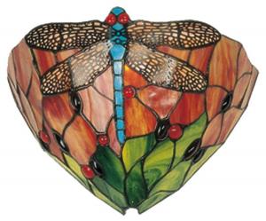 Настенный светильник Clayre & Eef Tiffany Nolan, красный - стекло - 15 x 20 x 30 см