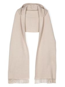 Brunello Cucinelli вязаный шарф с капюшоном, нейтральный цвет