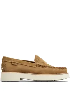 Лоферы с тисненым логотипом TOD'S, коричневый