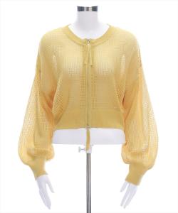 Трикотажный топ с двойной молнией и сетчатой вязкой